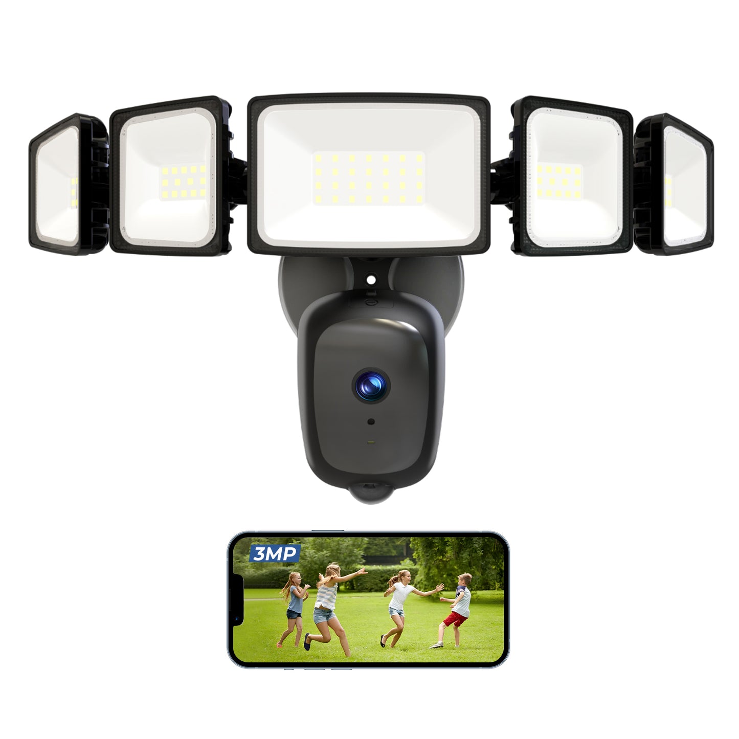 iMaihom 2K QHD 5 Heads Floodlight Camera