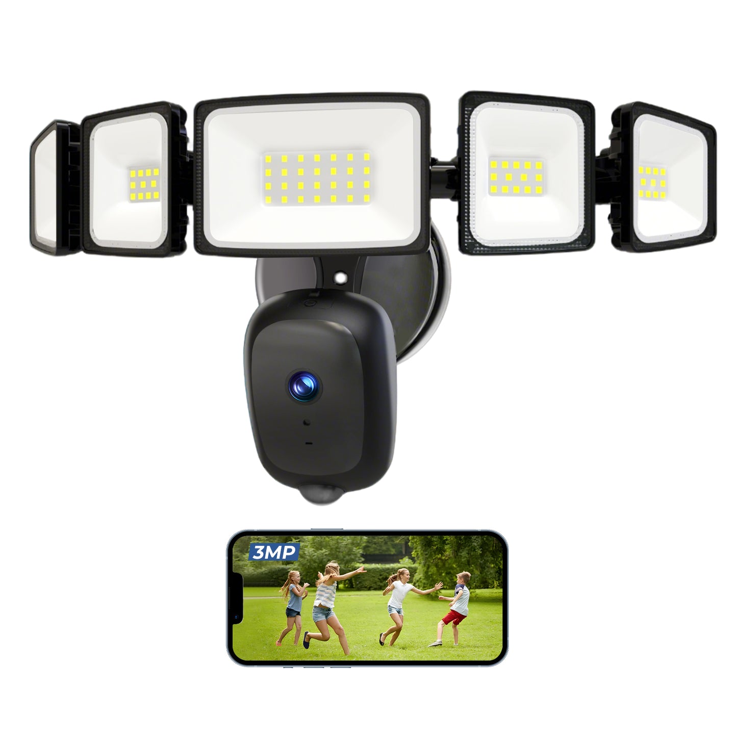 iMaihom 2K QHD 5 Heads Floodlight Camera