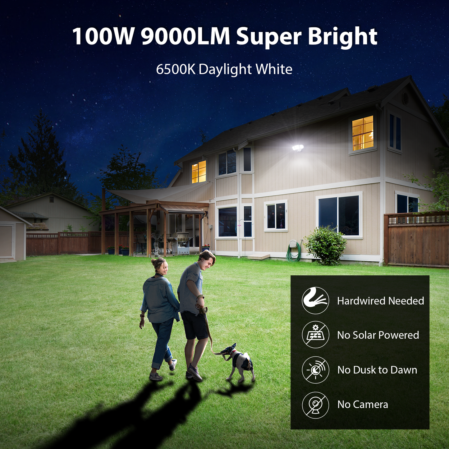 NOWES 100W Motion Sensor LED Security Light White
