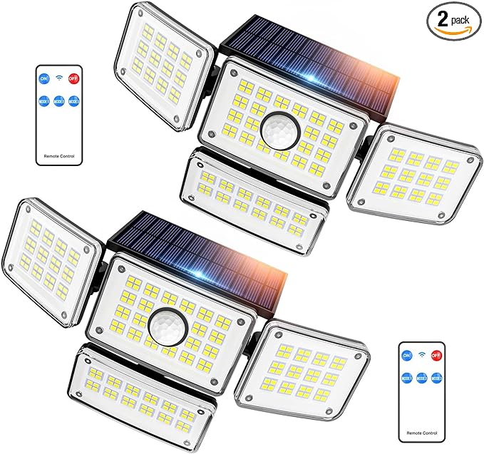 iMaihom Outdoor 6500K LED Solar Motion Lights