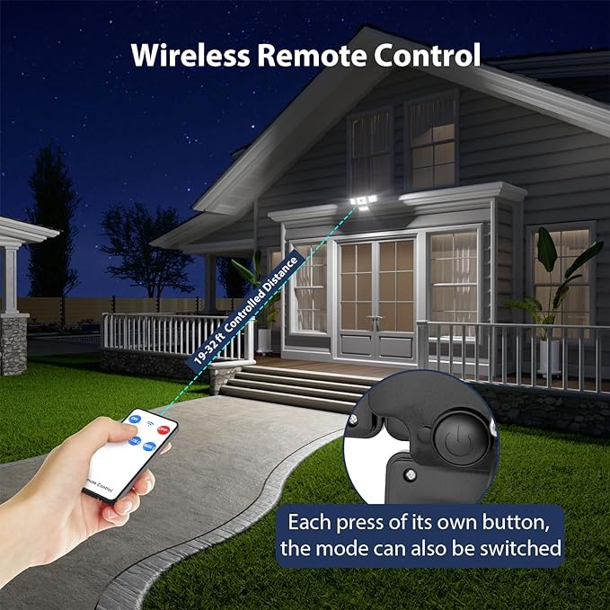 iMaihom Outdoor 6500K LED Solar Motion Lights
