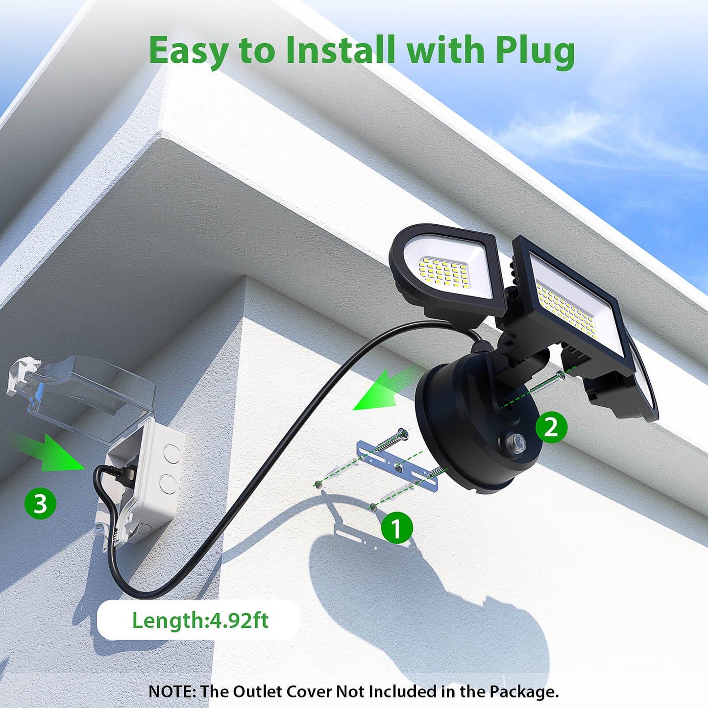 iMaihom 65W Dusk to Dawn Outdoor Lights with Remote