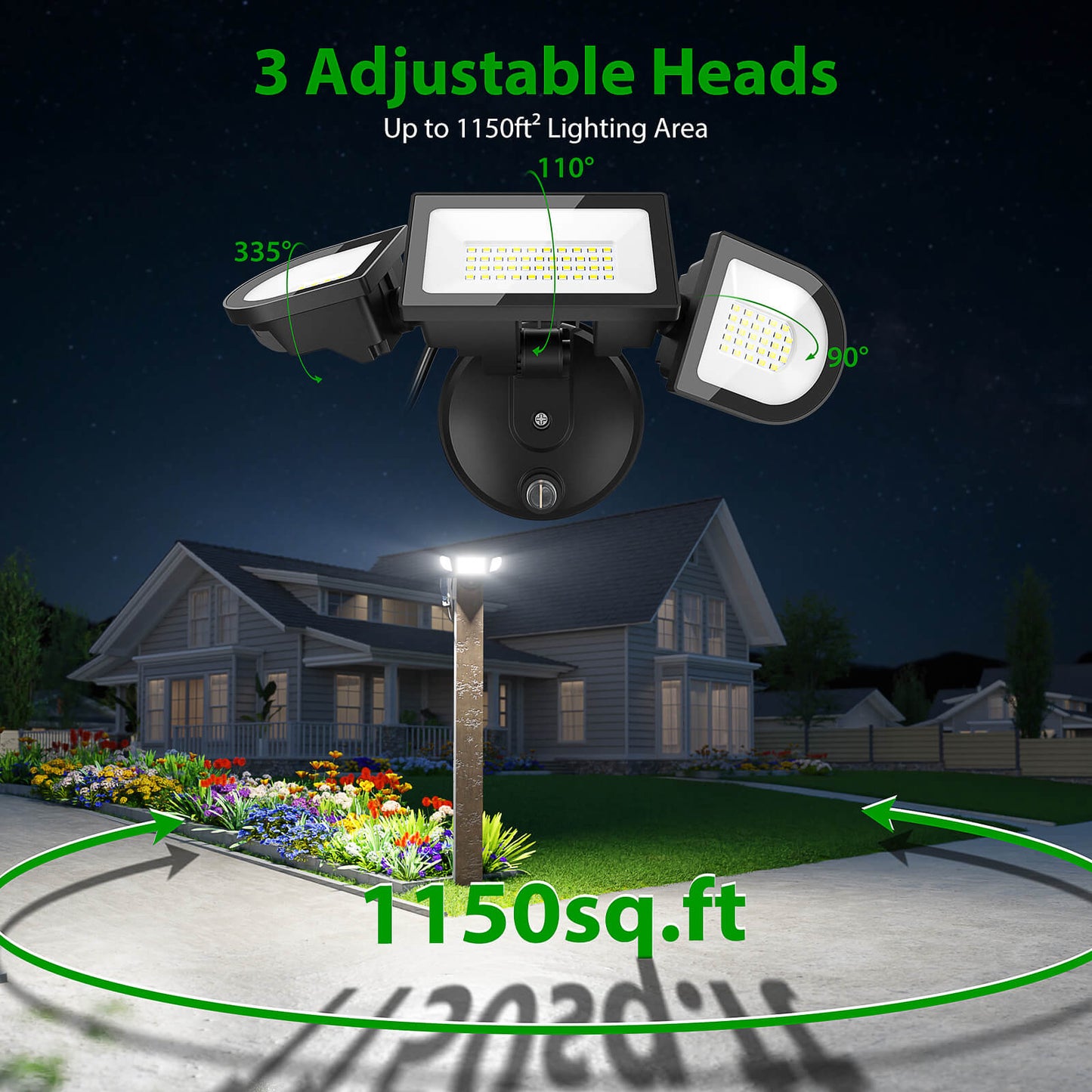 iMaihom 65W Dusk to Dawn Outdoor Lights with Remote