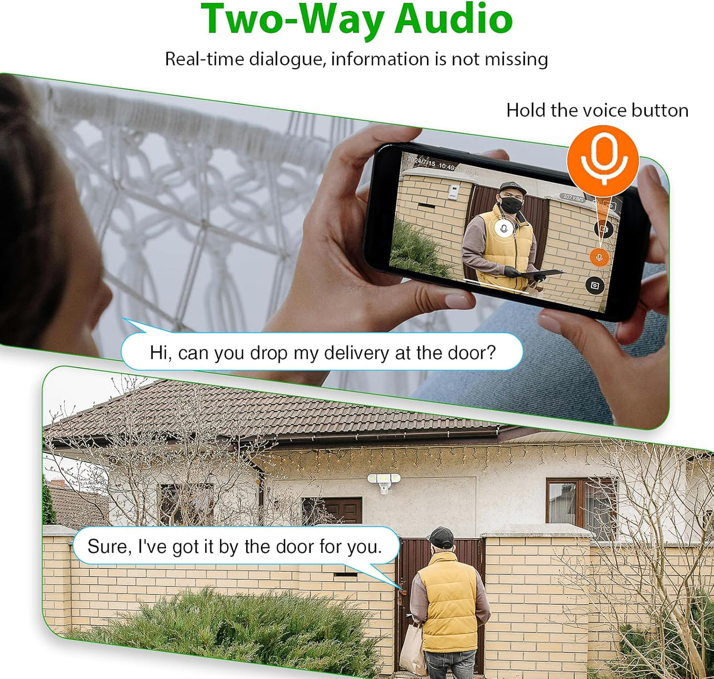 iMaihom 2K QHD Outdoor Wired Floodlight Camera