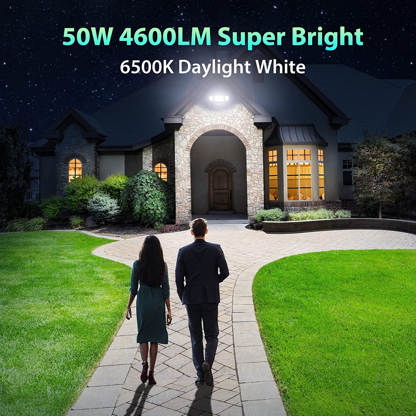 50W Motion Sensor Security Light Brown