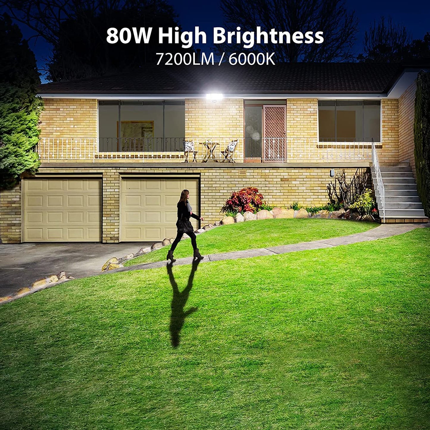 80W Security Light (3-in-1 Motion Sensor & Dusk to Dawn)