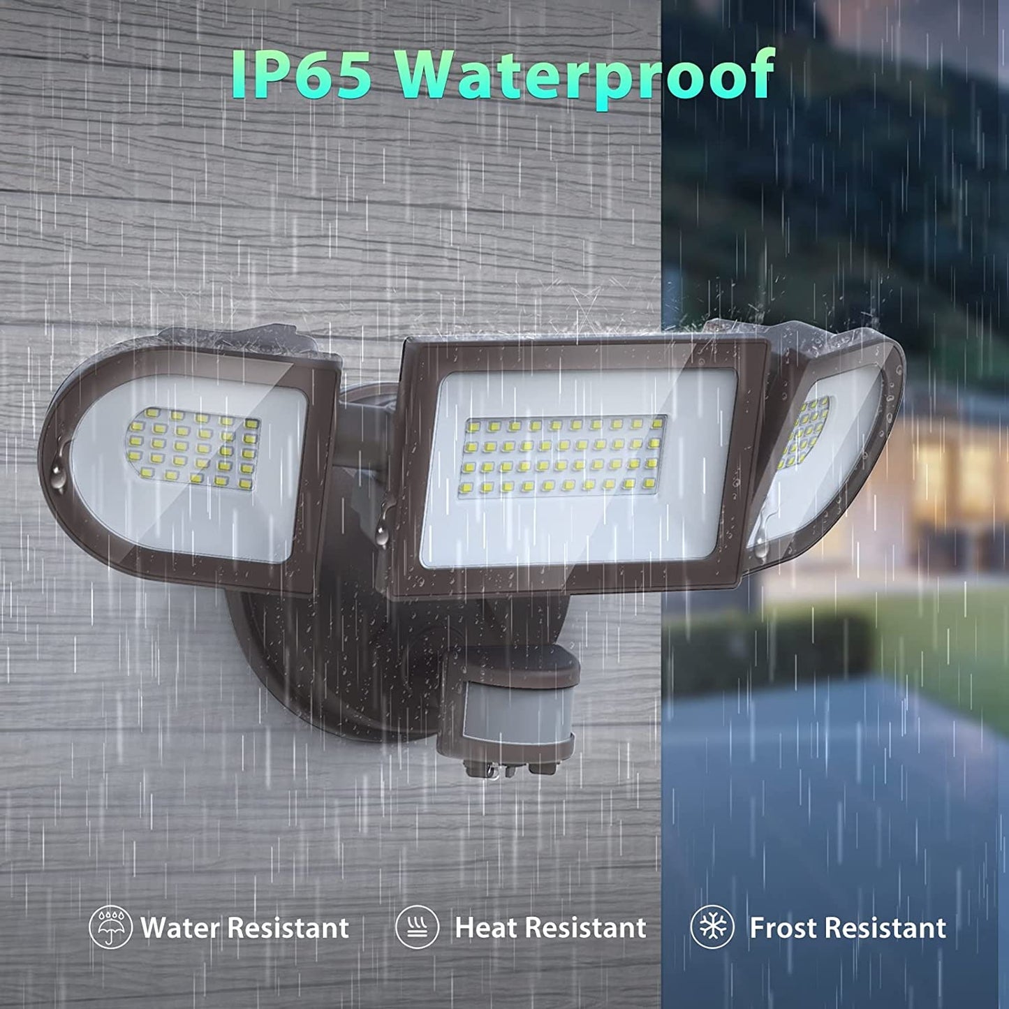 50W Motion Sensor Security Light Brown
