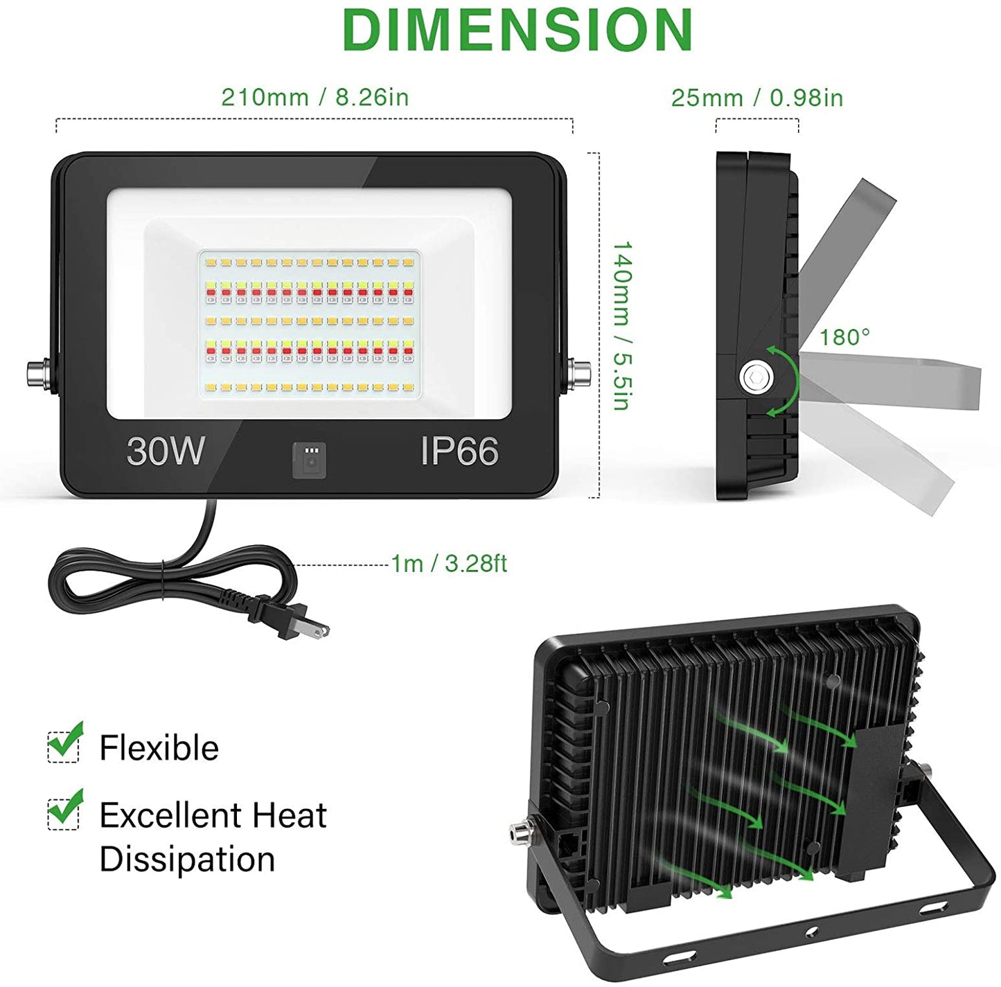 30W RGBW Bluetooth Control Flood Light