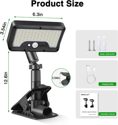 iMaihom Clip On Solar Lights Outdoor with Motion Sensor