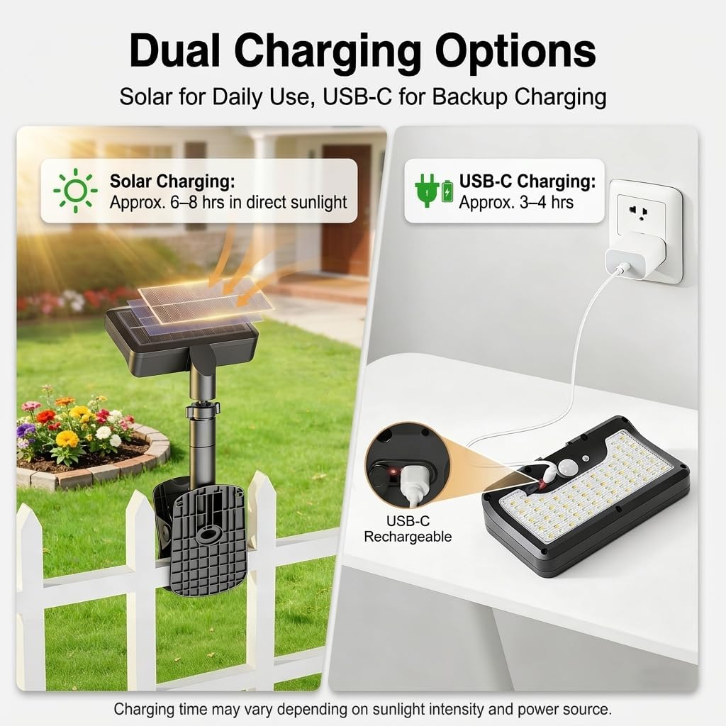 iMaihom Clip On Solar Lights Outdoor with Motion Sensor