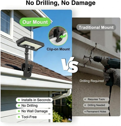 iMaihom Clip On Solar Lights Outdoor with Motion Sensor