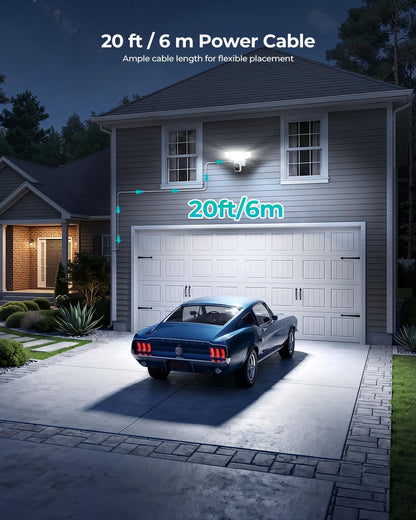 iMaihom 2K Floodlight Camera with Plug-in Power Cable