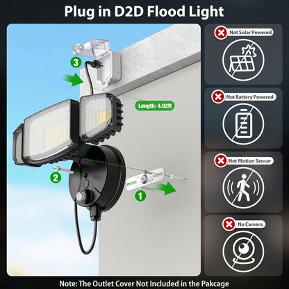 iMaihom 100W Dusk to Dawn Outdoor Lighting