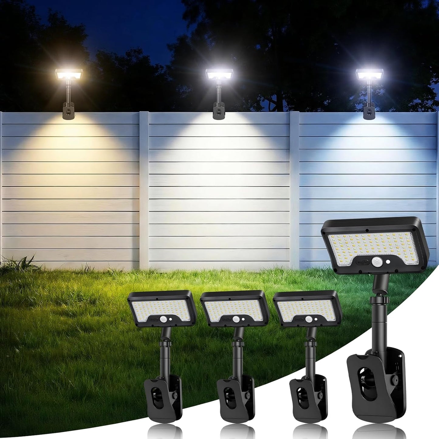 iMaihom Clip On Solar Lights Outdoor with Motion Sensor