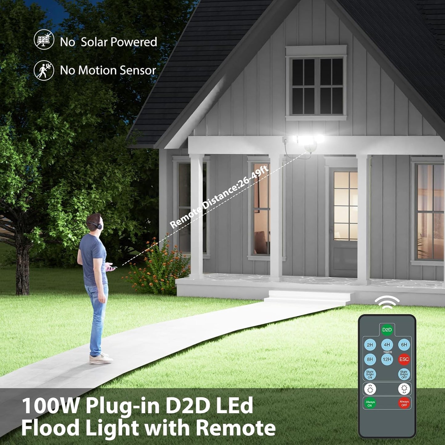 iMaihom 100W Dusk to Dawn Outdoor Lighting