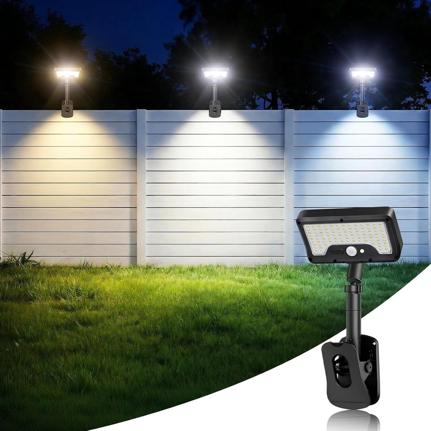 iMaihom Clip On Solar Lights Outdoor with Motion Sensor