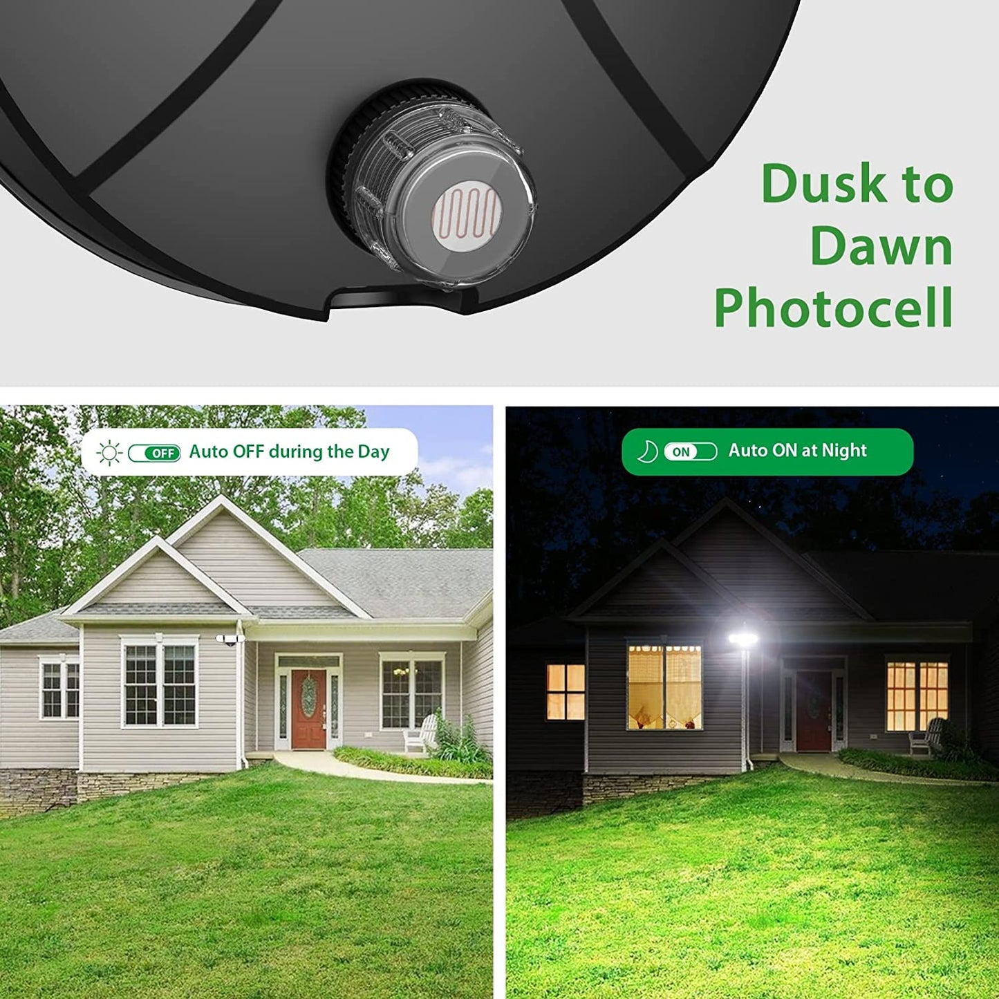 55W Dusk to Dawn Security Light Black